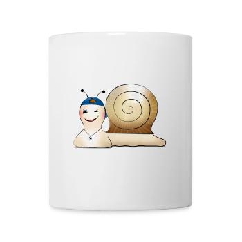 Nicki Schneck zwinkert cool - Tasse - Weiß - Vorne
