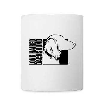 Long Haired Dachshund Profile Dogs Dog Wilsigns - Mug - white - Front