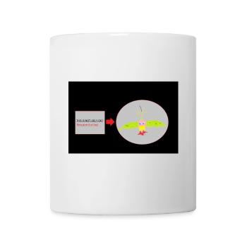 Flügel-Vogel Humor Illustration - Tasse - Weiß - Vorne