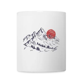 Crimson Sunset Over Silent Peaks - Mug - white - Front