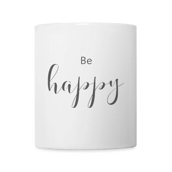 Beautiful sayings Positive be happy - Mug - white - Front
