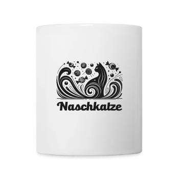 naschkatze katze naschen süßigkeiten süß wortspiel - Tasse - Weiß - Vorne