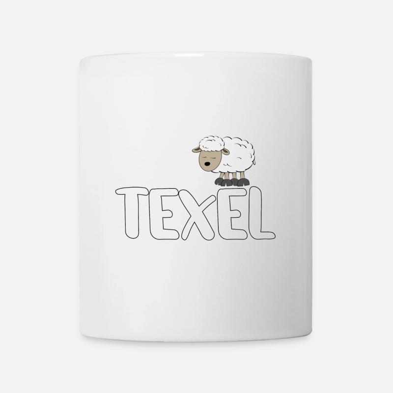 Schaf Texel (bunte Version) - Tasse - Weiß