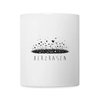 Herzrasen – Romantisches Herz Motiv voller Liebe - Tasse - Weiß - Vorne
