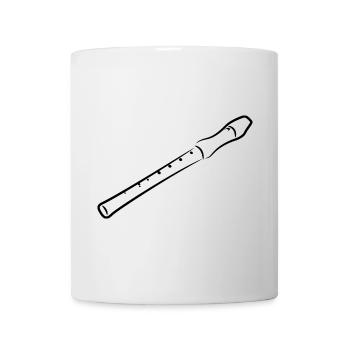 Dessin de flûte - Mug blanc - blanc - Devant