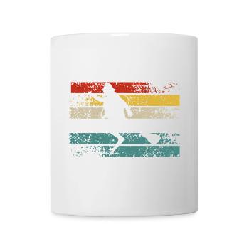 Retro Stripe Silhouette Dance - Mug - white - Front