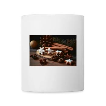 Festliche Gewürz- und Zimt-Design - Tasse - Weiß - Vorne