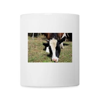 Kuh Poster - Tasse - Weiß - Vorne