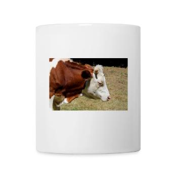 Kuh Poster - Tasse - Weiß - Vorne