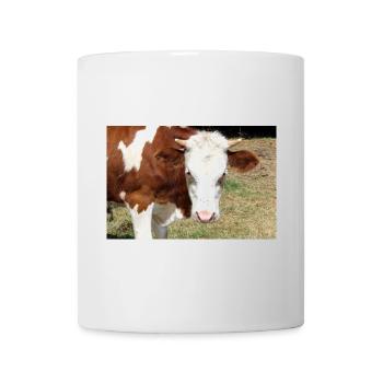 Kuh Poster - Tasse - Weiß - Vorne