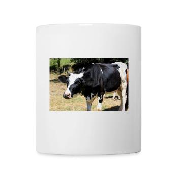 Kuh Poster - Tasse - Weiß - Vorne