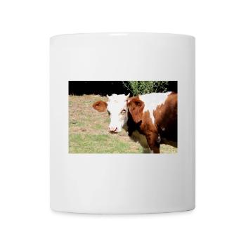 Kuh Poster - Tasse - Weiß - Vorne