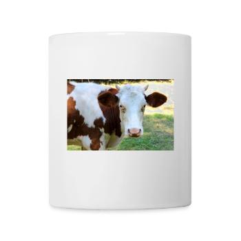 Kuh Poster - Tasse - Weiß - Vorne