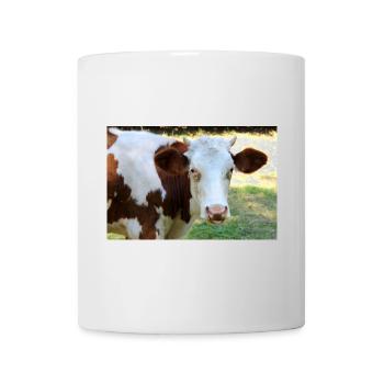 Kuh Poster - Tasse - Weiß - Vorne
