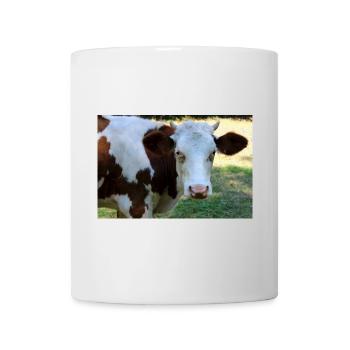 Kuh Poster - Tasse - Weiß - Vorne