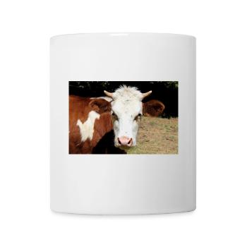 Kuh Poster - Tasse - Weiß - Vorne