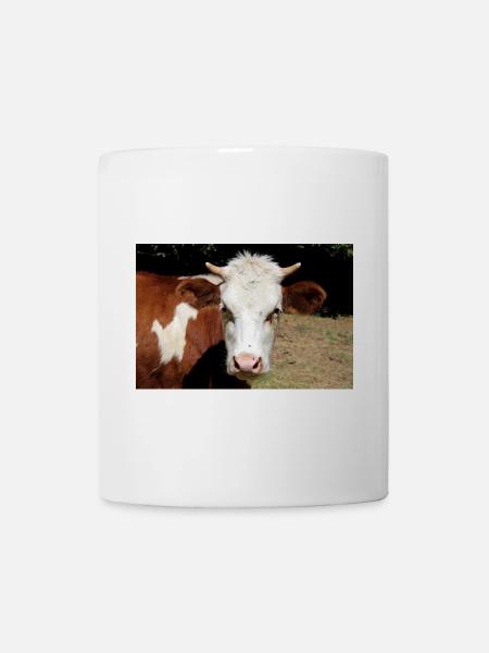 Kuh Poster - Tasse - Weiß