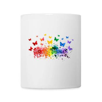 Free to Love Butterfly LGBT - Mug - white - Front