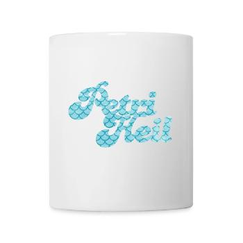 Petri Heil Angler Hobby Fische Schuppen Muster - Tasse - Weiß - Vorne