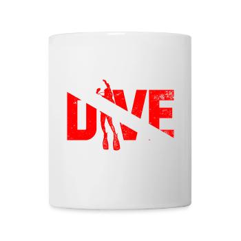 Diving Hero in Red Stripes - Mug - white - Front