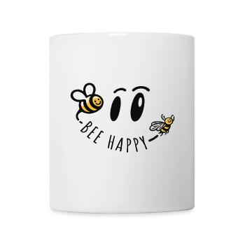 Bee Happy Bee Positive Saying Happiness - Mug - white - Front
