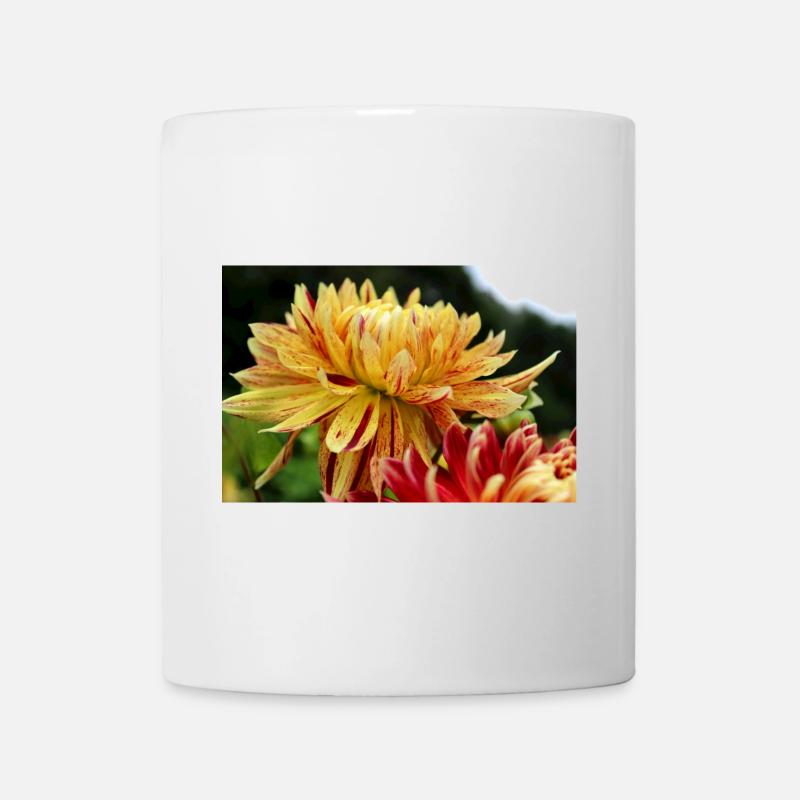 Dahlie gelb Blüte ,Blume - Tasse - Weiß