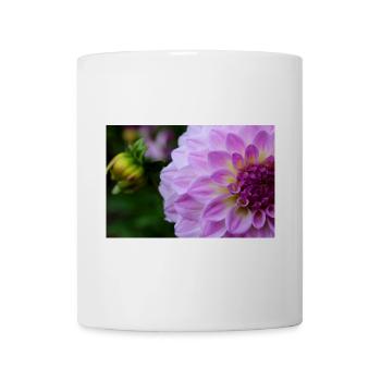 Dahlie pink rosa violett Blüte ,Blume - Tasse - Weiß - Vorne