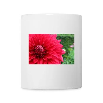 Dahlia Red Blossom ,Flower - Mug - white - Front