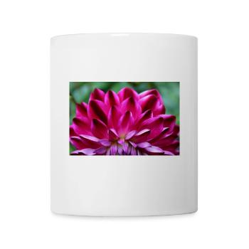 Dahlia Red Blossom ,Flower - Mug - white - Front