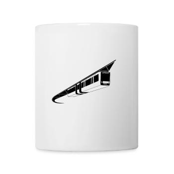 Wuppertal Schwebebahn schwarz/weiß - Tasse - Weiß - Vorne