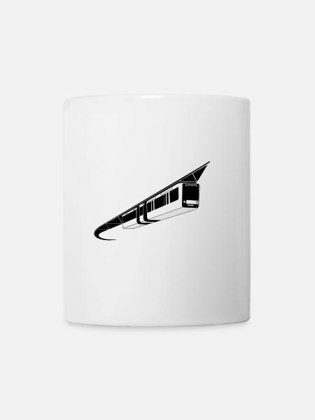Wuppertal Schwebebahn schwarz/weiß - Tasse - Weiß
