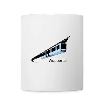 Wuppertal Schwebebahn Schrift bunt - Tasse - Weiß - Vorne