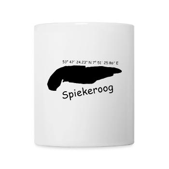 Spiekeroog Koordinaten - Tasse - Weiß - Vorne