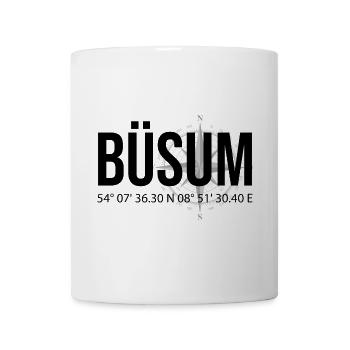 Koordinaten Büsum - Tasse - Weiß - Vorne