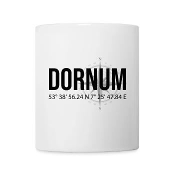 Koordinaten Dornum - Tasse - Weiß - Vorne