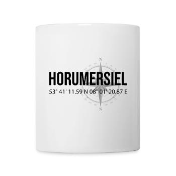 Koordinaten Horumersiel - Tasse - Weiß - Vorne