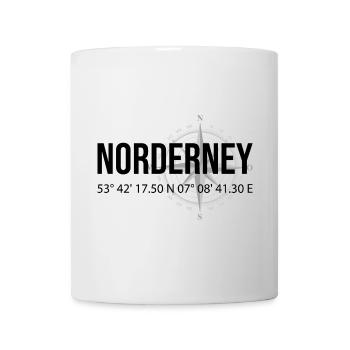Koordinaten Norderney - Tasse - Weiß - Vorne