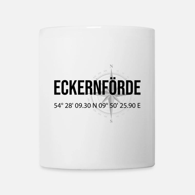 Koordinaten Eckernförde - Tasse - Weiß
