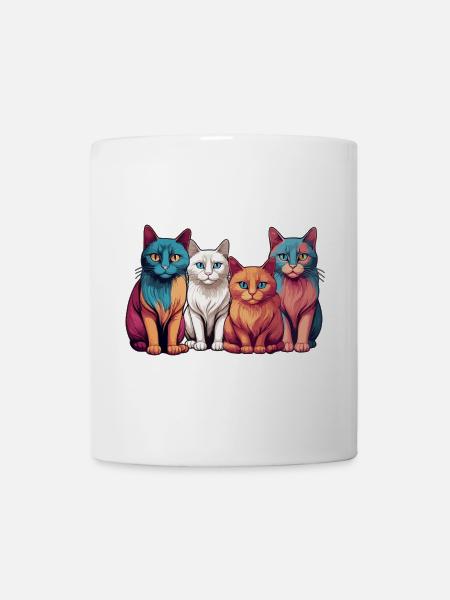 Gang de chats - Mug blanc - blanc
