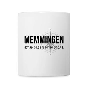 Koordinaten Memmingen - Tasse - Weiß - Vorne