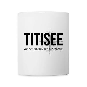 Koordinaten Titisee - Tasse - Weiß - Vorne