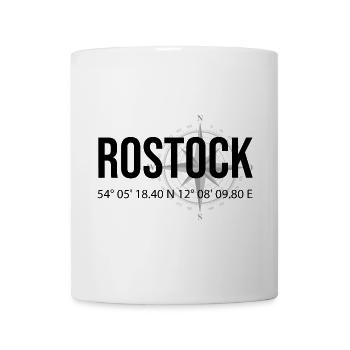 Koordinaten Rostock - Tasse - Weiß - Vorne
