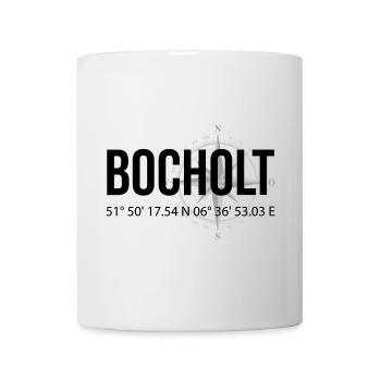 Koordinaten Bocholt - Tasse - Weiß - Vorne