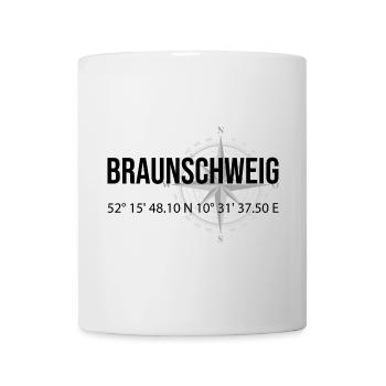 Koordinaten Braunschweig - Tasse - Weiß - Vorne