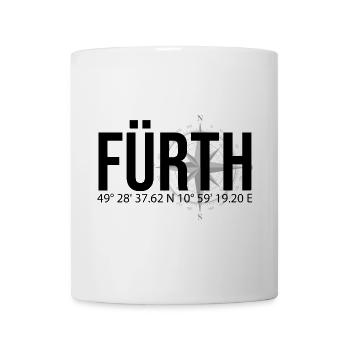 Koordinaten Fürth - Tasse - Weiß - Vorne