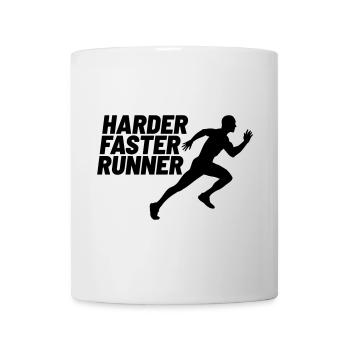 coureur plus dur et plus rapide - Mug blanc - blanc - Devant