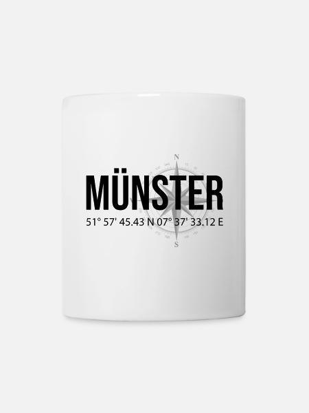 Koordinaten Münster - Tasse - Weiß