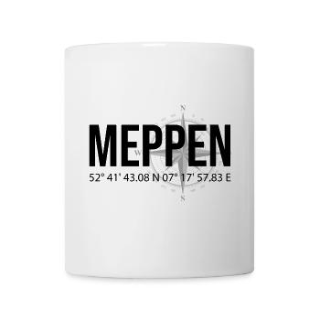Koordinaten Meppen - Tasse - Weiß - Vorne