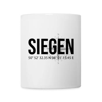 Koordinaten Siegen - Tasse - Weiß - Vorne
