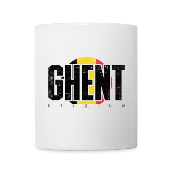 Distressed E Emblem in Gelb-Rot - Tasse - Weiß - Vorne